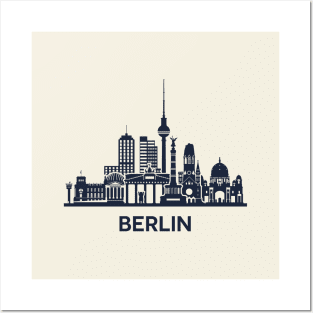 Berlin City Skyline, extended version Posters and Art